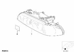 HEADLIGHT diagram for BMW 5 Series E39 528i