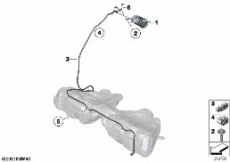 ACTIVATED CHARCOAL FILTER/FUEL VENTILAT diagram for BMW 5 Series F10 LCI 528i