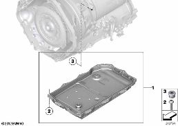 GA8HP45Z OIL PAN diagram for BMW 5 Series F10 LCI 528i