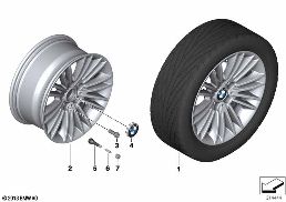 BMW LA WHEEL MULTI-SPOKE 456 - 17'' diagram for BMW 5 Series F10 LCI 530d