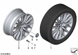 BMW LA WHEEL MULTI-SPOKE 454 - 18'' diagram for BMW 5 Series F10 LCI 530d