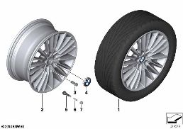 BMW LA WHEEL MULTI-SPOKE 455 - 19'' diagram for BMW 5 Series F10 LCI 530d