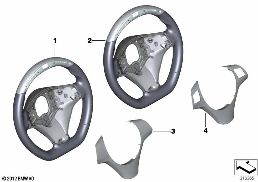 PERFORMANCE STEERING WHEEL WITH DISPLAY diagram for BMW 1 Series E81 116i 1.6