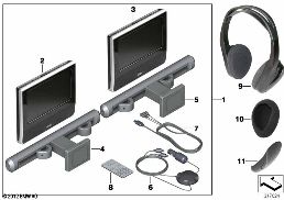 DVD SYSTEM TABLET diagram for BMW 1 Series E81 116i 1.6