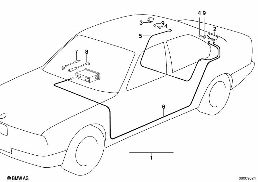 SINGLE PARTS F REAR WINDOW ANTENNA diagram for BMW 3 Series E36 318is