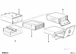 CD-BOX/CASSETTE BOX IN GLOVE BOX diagram for BMW 3 Series E36 318is