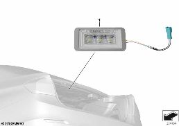 BMW LED LUGGAGE COMPARTMENT LAMP diagram for BMW 1 Series E81 116i 1.6