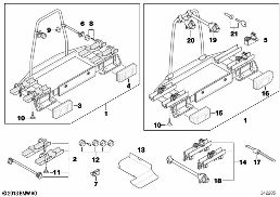 BICYCLE CARRIER, TRAILER COUPLING diagram for BMW 1 Series E81 116i 1.6