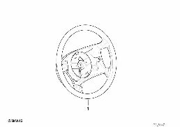WOOD/LEATHER STEERING WHEEL RIM diagram for BMW 5 Series E39 528i