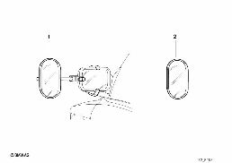 EXTERIOR MIRROR FOR TOWING diagram for BMW 1 Series E81 116i 1.6