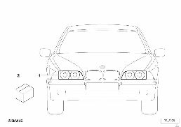 INSTALL.KIT, XENON LIGHT diagram for BMW 5 Series E39 528i