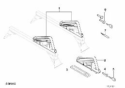 SUPPORT SNOWBOARD diagram for BMW 5 Series E39 528i