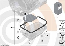 FLUID-CHANGE KIT, AUTOM. TRANSMISSION diagram for BMW 5 Series E39 528i