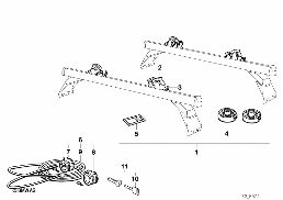 SURFBOARD RACK diagram for BMW 1 Series E81 116i 1.6