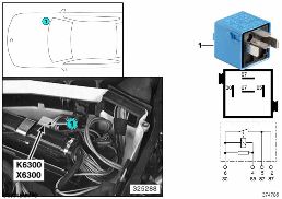 RELAY DME K6300 diagram for BMW 5 Series E39 528i