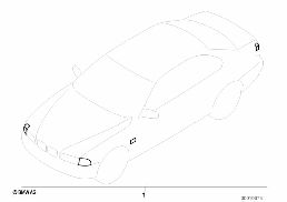 INSTALL.KIT TURN INDICATORS, WHITE diagram for BMW 5 Series E39 528i