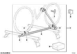 TOURING BICYCLE HOLDER diagram for BMW 5 Series E39 528i
