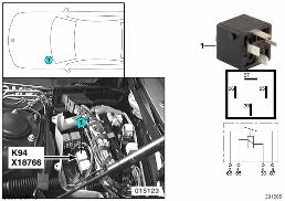 RELAY FOR MOTOR K94 diagram for BMW 5 Series E39 528i