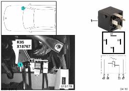 RELAY FOR VALVE CONTROL K95 diagram for BMW 5 Series E39 528i