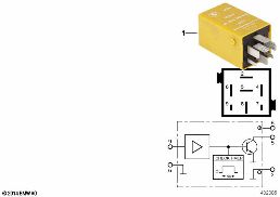 RELAY FOR THERMO SWITCH diagram for BMW 5 Series E39 528i