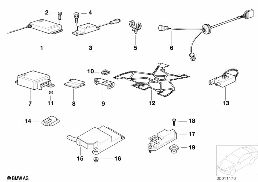 ELECTRIC PARTS AIRBAG diagram for BMW 3 Series E36 318is