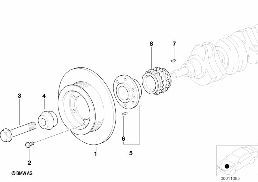 BELT DRIVE-VIBRATION DAMPER diagram for BMW 5 Series E39 528i