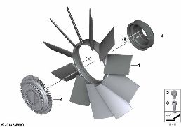 COOLING SYSTEM-FAN/FAN COUPLING diagram for BMW 5 Series E39 528i