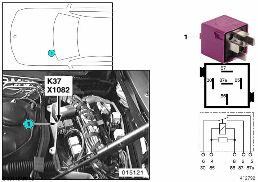 RELAY FOR WIPER 2 K37 diagram for BMW 5 Series E39 528i