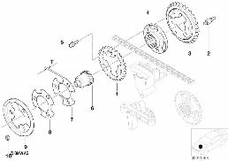 VALVE TRAIN,TIMING CHAIN,UPPER/OUTLET diagram for BMW 5 Series E39 528i