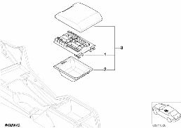 INDIVIDUAL CENTER ARMREST diagram for BMW 5 Series E39 528i