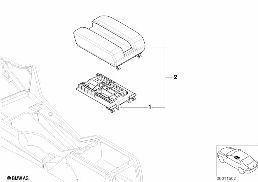 INDIVIDUAL CENTER ARMREST FOR TELEPHONE diagram for BMW 5 Series E39 528i