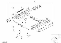 FRONT SEAT RAIL MECHANICAL/SINGLE PARTS diagram for BMW 5 Series E39 528i