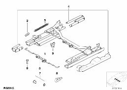 FRONT SEAT RAIL diagram for BMW 5 Series E39 528i