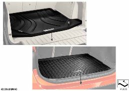 FITTED LUGGAGE COMPARTMENT MAT diagram for BMW 1 Series E81 116i 1.6