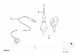 INSTALL.KIT, TELEPHONE ROOF ANTENNA diagram for BMW 5 Series E39 528i