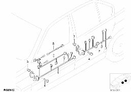 DOOR CABLE HARNESSES diagram for BMW 5 Series E39 528i