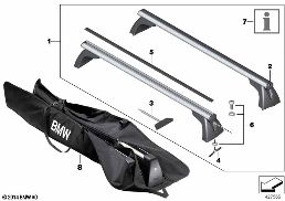 ROOF RACK diagram for BMW 1 Series E81 116i 1.6