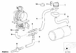 FUEL TANK BREATHER VALVE diagram for BMW 5 Series E39 528i