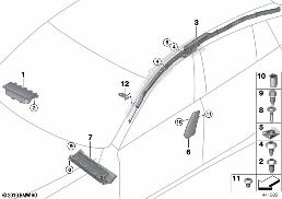 AIRBAG diagram for BMW 5 Series F10 LCI 520d