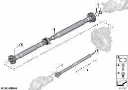 4-WHEEL DRIVE SHAFT/INSERT NUT diagram for BMW 5 Series G30 LCI M550iX