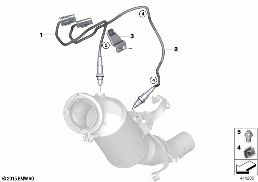 LAMBDA PROBE FIXINGS diagram for BMW 4 Series F32 430i