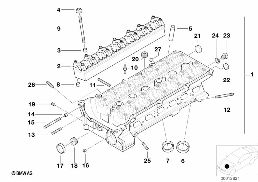CYLINDER HEAD diagram for BMW 5 Series E39 528i