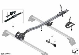 RACING BIKE RACK diagram for BMW 1 Series E81 116i 1.6