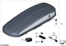 ROOF BOX 520 diagram for BMW 5 Series E39 528i