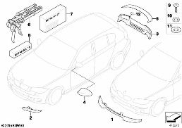 M PERFORMANCE AERODYNAMICS ACC.PARTS diagram for BMW 1 Series E81 116i 1.6