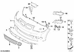 BMW PERFORMANCE AERODYNAMICS, FRONT diagram for BMW 1 Series E81 116i 1.6