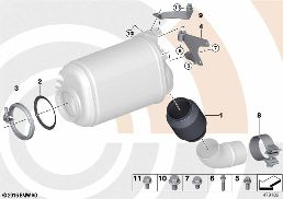 DECOUPLING ELEMENT diagram for BMW 5 Series F10 LCI 520d