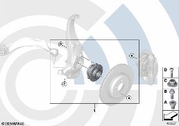 REPAIR KIT, WHEEL BEARING, FRONT diagram for BMW 5 Series F10 LCI 520d