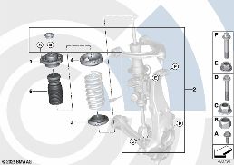 INSTALLATION KIT SUPPORT BEARING diagram for BMW 5 Series F10 LCI 520d