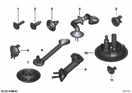 VARIOUS CABLE GROMMETS diagram for BMW 5 Series E39 528i